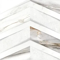 Керамическая плитка Плитка delacora Дельта/ delta Шеврон wt15dla55r Белый 24.6x74