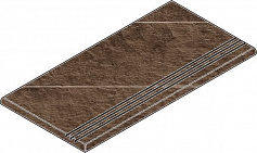 Италон ПЭППЕР СТУПЕНЬ ЗАКРУГ.ГРИП 30X60 коричневый для офиса для дома для улицы для крыльца