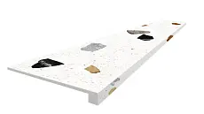 Ступени coliseumgres Палладио Уайт фронтальная 620070002369 белый 33x120