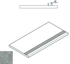 Италон РОК СТУПЕНЬ ЗАКРУГ.ГРИП 30X60 ПР серый для офиса для дома для улицы для крыльца