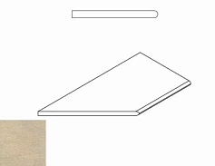 Италон СЭНД БОРТИК 30X60 ЗАКРУГЛ.ЛЕВ бежевый для крыльца для улицы