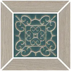 Керамическая плитка Вставка kerama marazzi id152 Тровазо наборный серый матовый 13x13