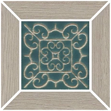 Керамическая плитка Вставка kerama marazzi id152 Тровазо наборный серый матовый 13x13