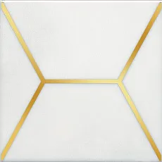 Керамогранит Декор Витраж белый 15x15