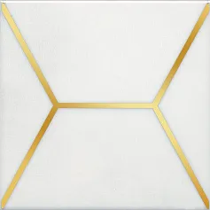 Керамогранит Декор Витраж белый 15x15