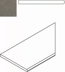 Италон Бортик Италон Discover X2 Fume Bordo Round Dx правый 30x60 серый 