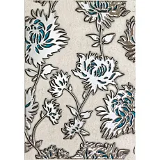Керамическая плитка gris flower turkus декор 25x36