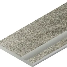 Керамогранит Бортик Нордика Сильвер с выемкой закругленный правый 620090001061 серый 30x60