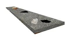 Ступени coliseumgres Палладио Блэк угловая правая 620070002372 черный 33x120