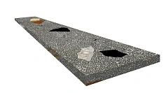 ColiseumGres ColiseumGres Палладио Блэк угловая правая 620070002372 черный чёрный 