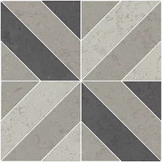 Керамическая плитка Декор kerama marazzi id124t Про Лаймстоун серый матовый 60x60