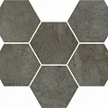 Мозаика coliseumgres Экспо/ expo Дарк Гексагон 620110000174 Черный 25x29