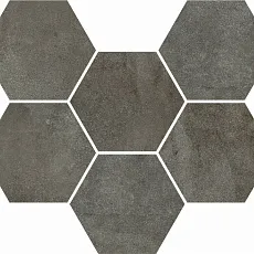 Мозаика coliseumgres Экспо/ expo Дарк Гексагон 620110000174 Черный 25x29