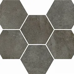 Мозаика coliseumgres Экспо Дарк Гексагон 620110000174 черный 25x29
