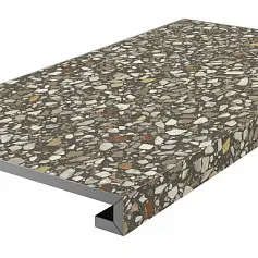 Ступени kerama marazzi km6060g0051rgcf фронтальная клееная Бричиола коричневый матовый обрезной 33x60