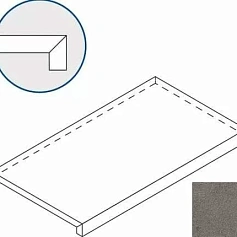 Керамогранит Ступень Италон Дискавер x2 fume scalino frontale 33x60 33x60