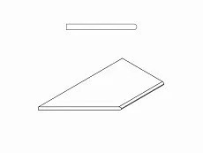 Бортик Италон Миллениум x2 Блэк закругленный левый 620090001190 черный 30x120