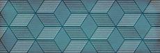 Керамическая плитка Парижанка декор гексагон бирюзовый 20x60