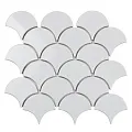 Мозаика fan Шейп Вайт glossy 27,4x29,3
