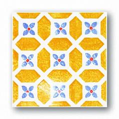 Tubadzin Majolika Avignon 12 декор жёлтый для ванной для кухни