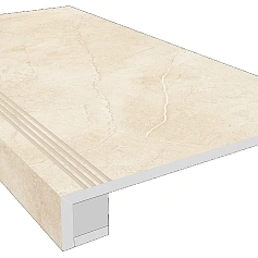 Ступени Комплект estima ma02 Аметис Мармулла/ ametis marmulla light Беж (33x120 Непол. Прямоугол. Бортик С Насечками + Подступенок 14,5x120) 33x120