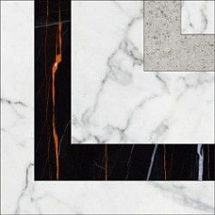 Kerranova MARBLE TREND CARRARA T01-CUT MR белый 