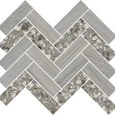 Керамическая плитка Декор kerama marazzi t042\sg5267 Монтиони мозаичный серый 34x35.5