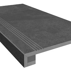 Ступени Комплект estima te04 Терра/ terra black (Ступень 33x120 Непол. Прямоугол. Бортик С Насечками + Подступенок 14,5x120) 33x120