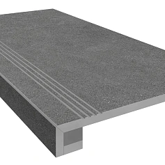 Ступени Комплект estima ln03 Луна/ luna anthracite (Ступень 33x120 Непол. Прямоугол. Бортик С Насечками + Подступенок 14,5x120) 33x120