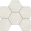 Мозаика estima ka00 Аметис Кайлас/ ametis kailas Хексагон ivory Бежевый 25x28.5