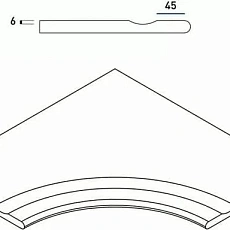Керамогранит Бортик Италон Дискавер/ discover x2 grey bordo svasato angolare round 60x60 60x60