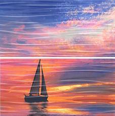 Керамическая плитка панно тиррено закат обрезной 60x60