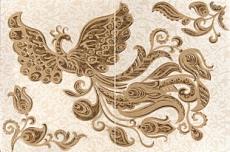 Керамическая плитка садко коричневое панно 01 33x50