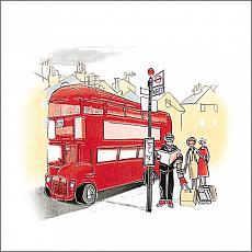 Керамическая плитка декор автобус 20x20