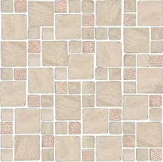Керамическая плитка Декор kerama marazzi mbd006 Риальто Антика 4 мозаичный бежевый светлый матовый 30x30