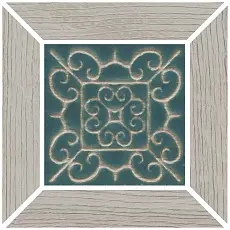 Керамическая плитка Вставка kerama marazzi id151 Тровазо наборный серый светлый матовый 13x13