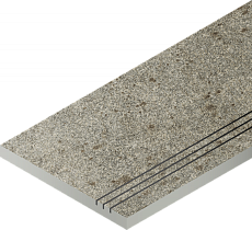 Керамогранит Бортик Нордика Сильвер грип правая 620090001067 серый 30x60