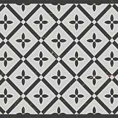 Керамическая плитка Декор Келуш 5 черно-белый 14x34
