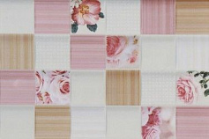 Шахтинская плитка Романтика розовый низ 03 разноцветный 