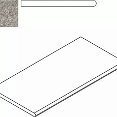 Керамогранит Бортик Италон Дискавер/ discover x2 grey bordo round 30x60 30x60