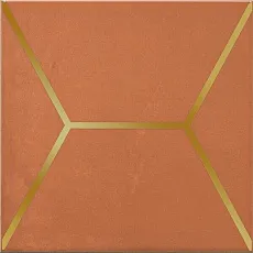 Керамогранит Декор Витраж оранжевый 15x15