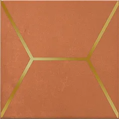 Керамогранит Декор Витраж оранжевый 15x15