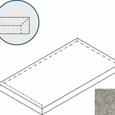 Керамогранит Ступень Италон Дискавер/ discover x2 grey scalino angolare sx 33x60 33x60