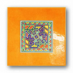 Tubadzin Majolika Pueblo 12 декор жёлтый для ванной для кухни