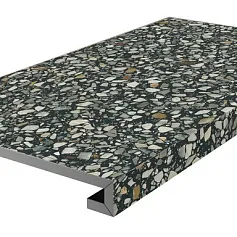 Ступени kerama marazzi km6060g0021rgcf фронтальная клееная Бричиола черный матовый обрезной 33x60