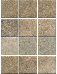 Керама Марацци Брюссель из 12 частей 9,8х9,8 микс матовый коричневый 