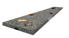 Ступени coliseumgres Палладио Блэк угловая левая 620070002374 черный 33x120