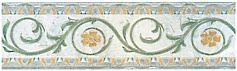 Керама Марацци Бордюр Травы D184\827 зеленый для кухни, для ванной