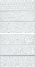 Керамическая плитка Панно Кампьелло белый ad\a333\6x\2926 28,5x51