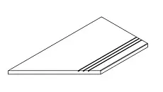 Бортик Италон Магма Фог Грип левый 620090001342 серый 30x120